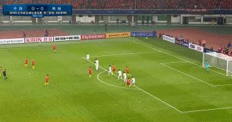 王永珀助攻于大宝,中国1:0伊拉克于大宝进球视频