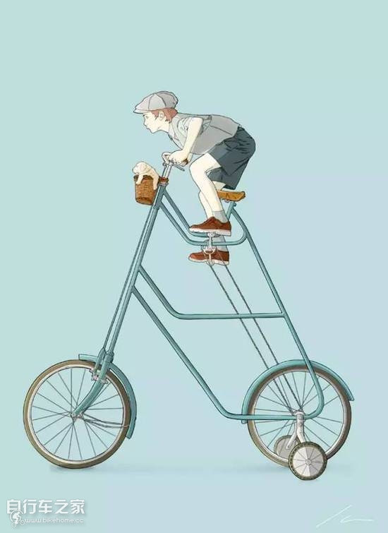 公路自行车插画,西班牙插画师的画