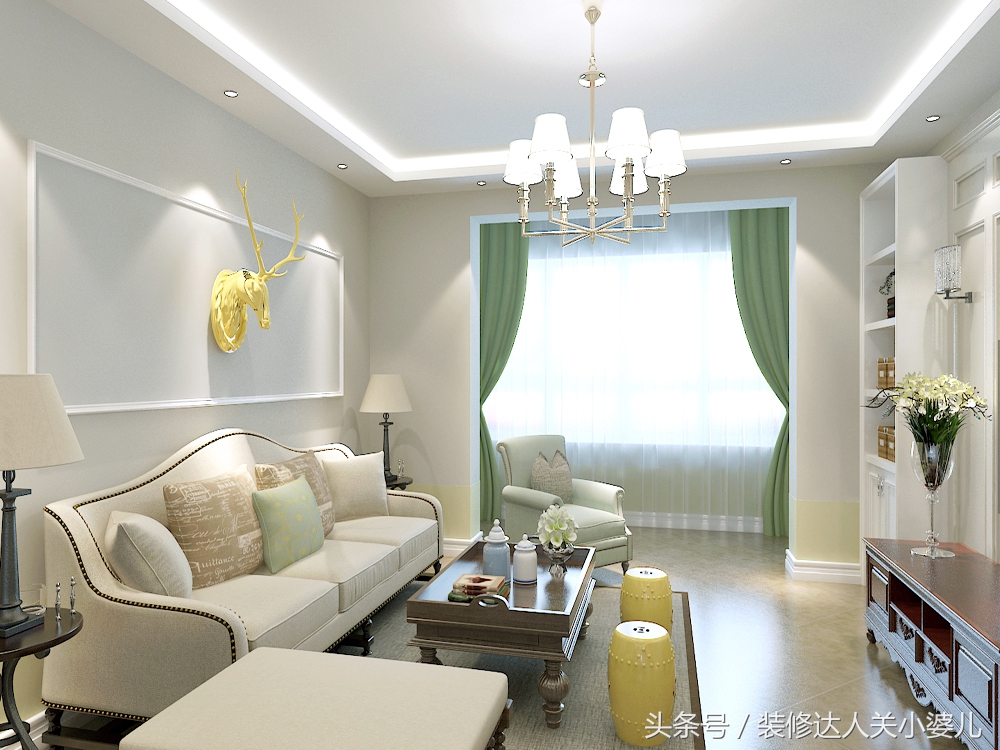 沈阳轻奢风格装修效果图,中航城两河流域装修