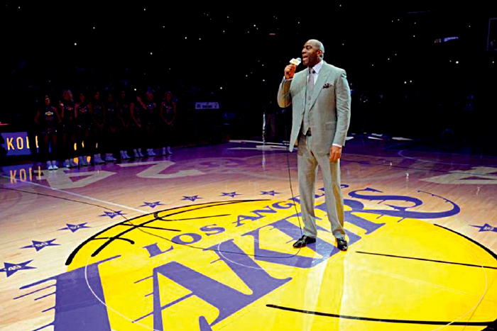 约翰逊湖人王朝,约翰逊在湖人队有多强