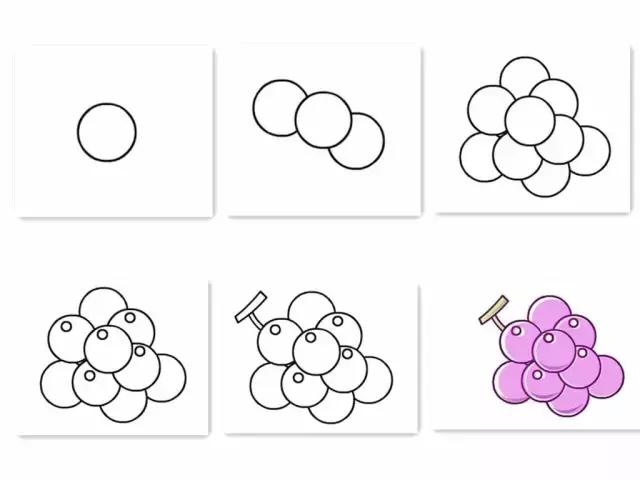 简笔画儿童3-6岁简单入门水果图解,水果和水果切面简笔画