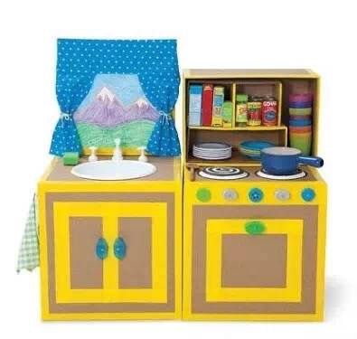 废纸箱做儿童玩具,废纸箱做可爱的宝宝