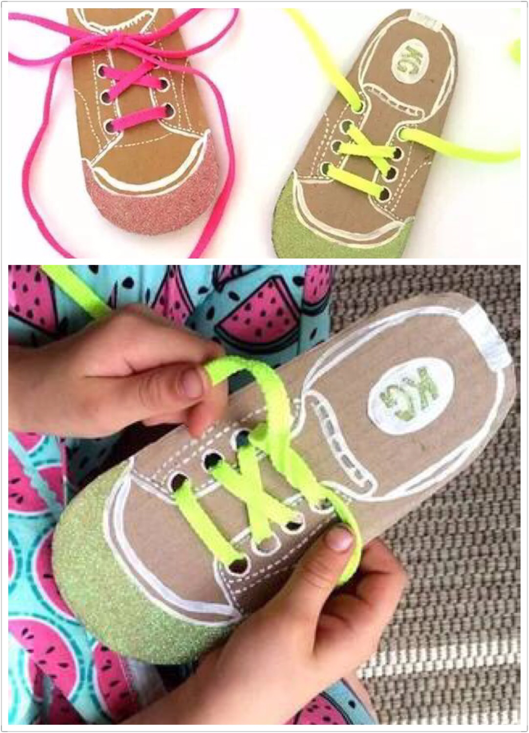 废纸箱做户外儿童玩具,废纸箱做可爱的宝宝