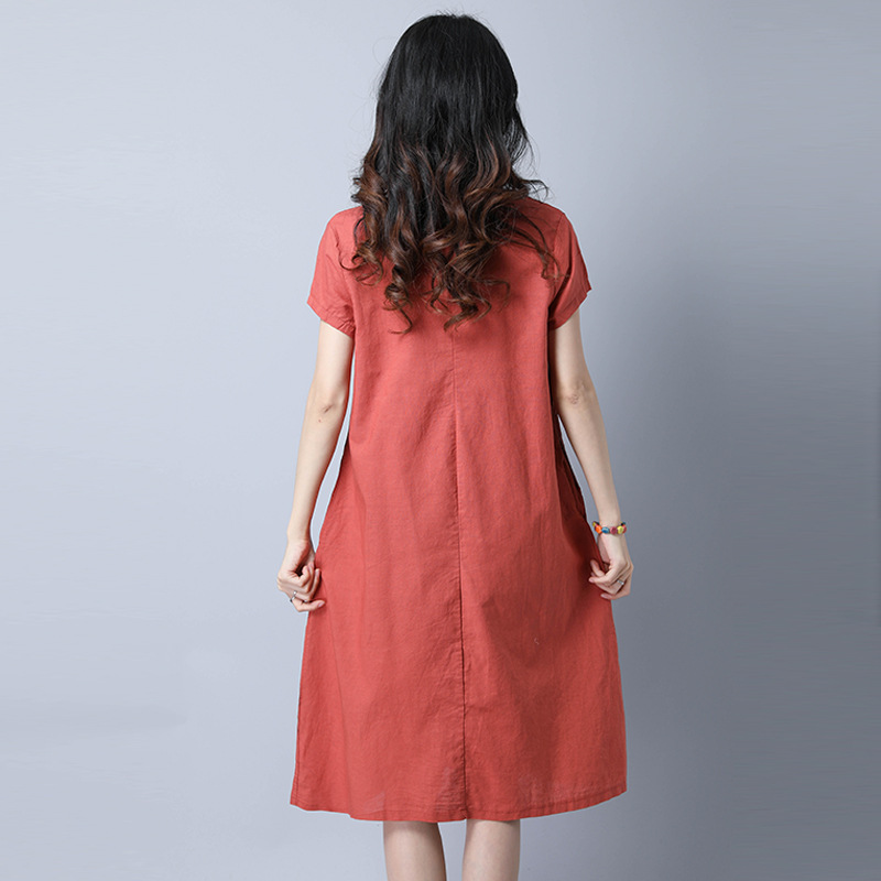 充满韵味，让人向往的民族风棉麻长裙