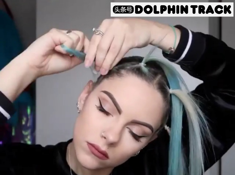 法式珍珠发带短发编发教程,适合中短发的编发ins