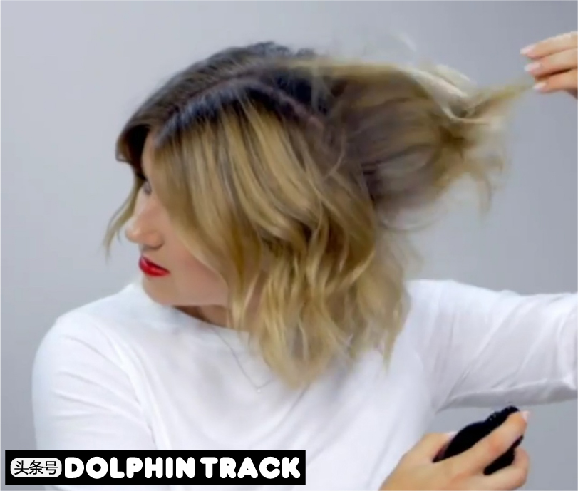 法式珍珠发带短发编发教程,适合中短发的编发ins