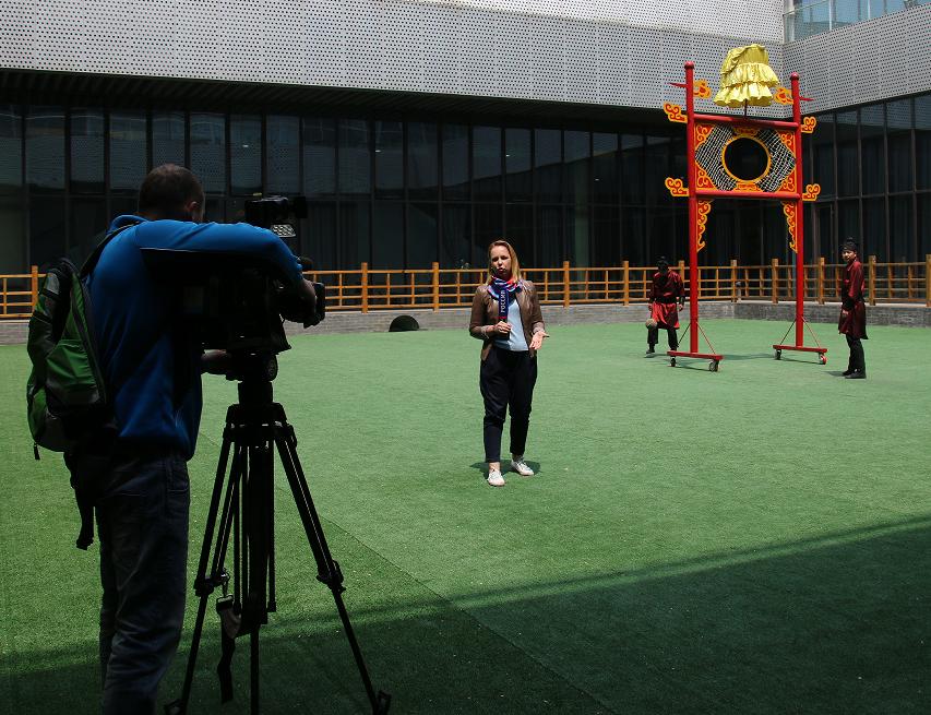 淄博临淄区国家足球博物馆,临淄电视台齐文化博物馆采访