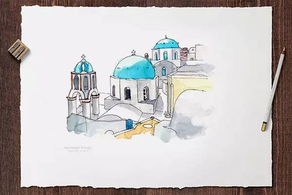 世界十大建筑画在一幅画里,中国顶级建筑水彩画