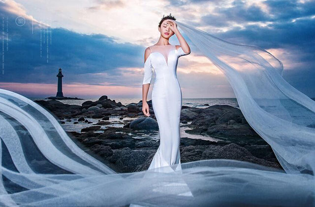 海景婚纱照如何修出高级感,海景婚纱照的特点