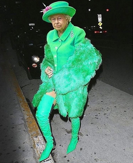 晒与蕾哈娜合影,蕾哈娜官宣二胎后首次出街