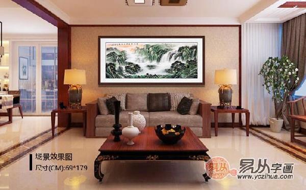 沙发墙挂什么字画,最流行的沙发背景墙挂字画