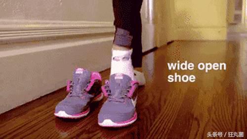 帆布鞋鞋带懒人免系鞋带慢动作,懒人不用解鞋带的鞋子