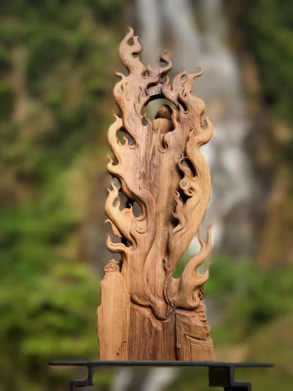 大根雕观音,根雕观音摆件欣赏