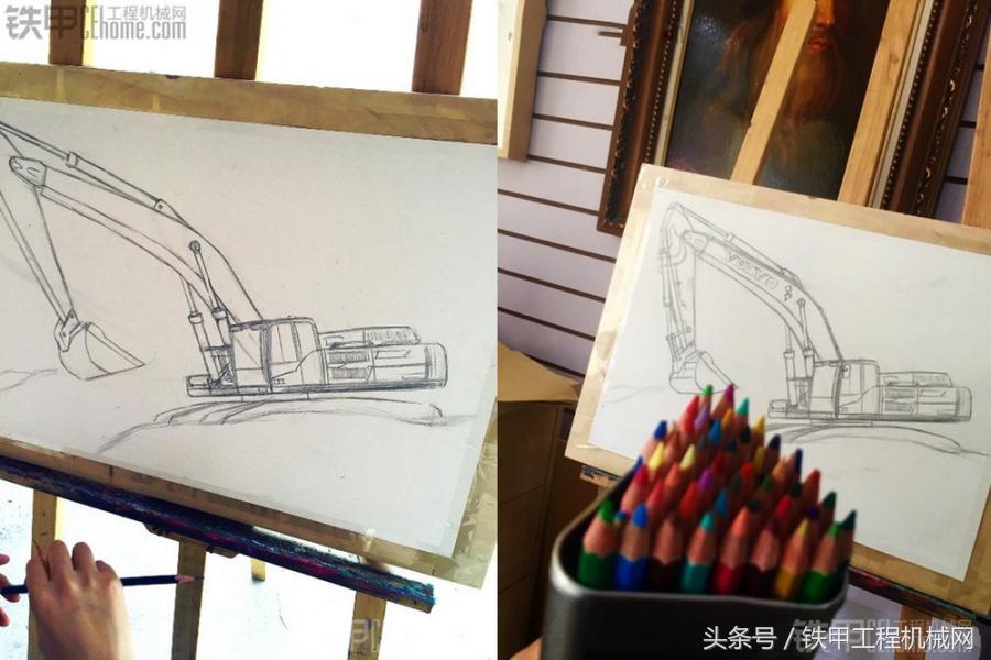 大学生坚持8年每天画挖掘机，现已达到“大师”级别！