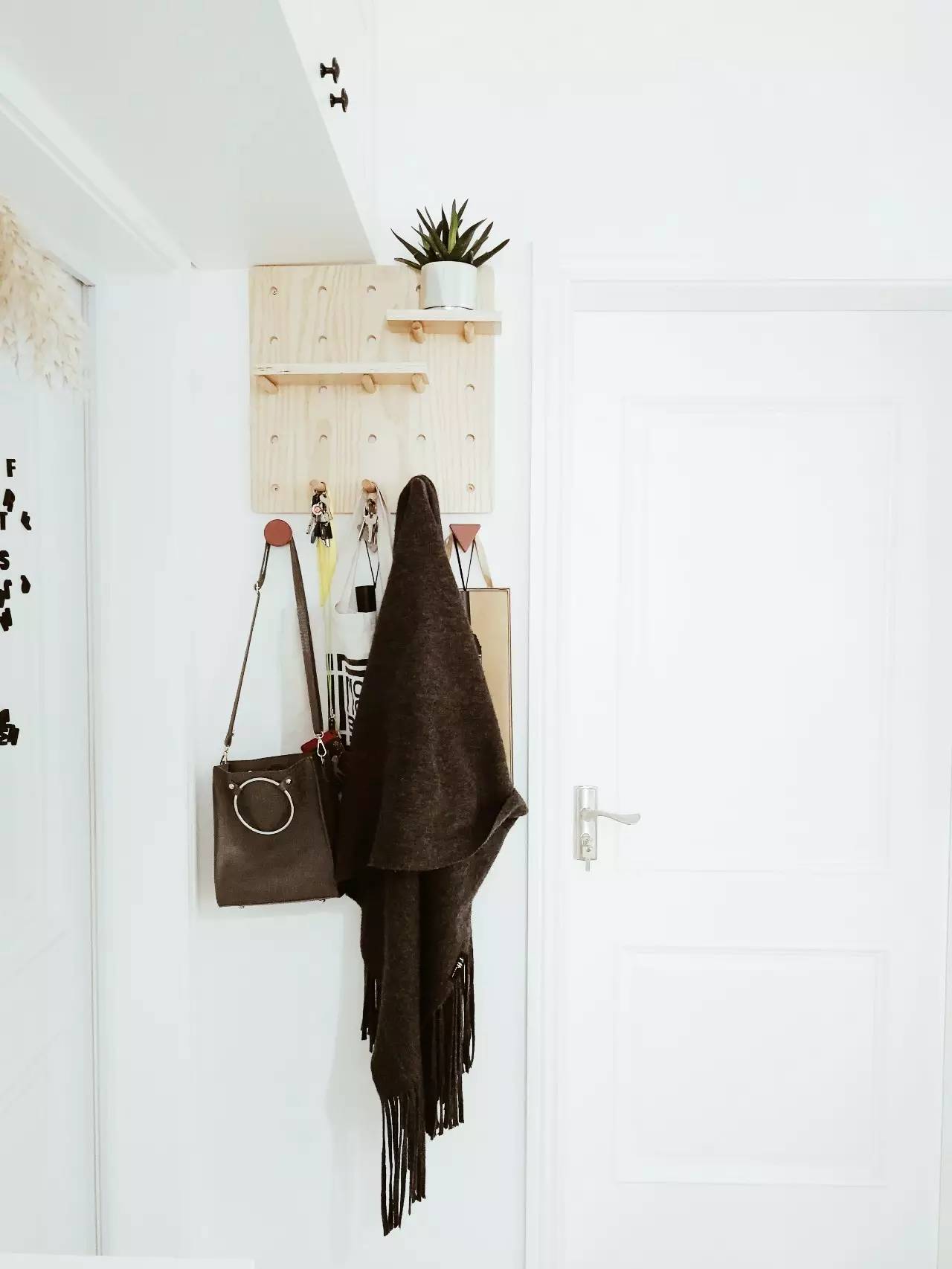 她改了两扇门，将家装成网图中的模样