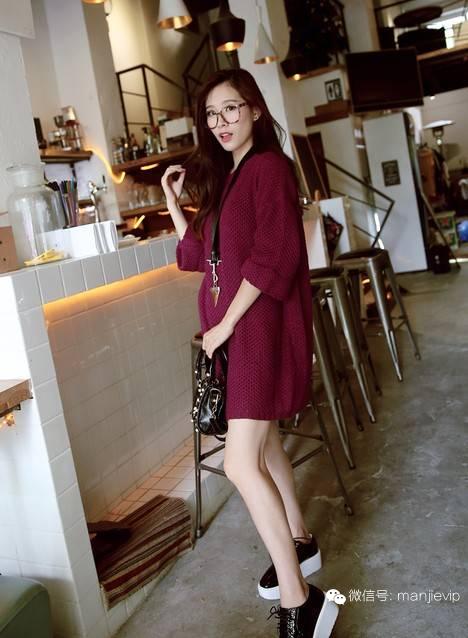 韩系外套穿搭 (深秋冬季韩系针织外套穿搭)