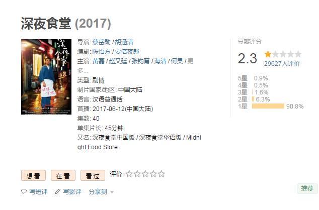 深夜食堂尴尬,深夜食堂为什么要翻拍