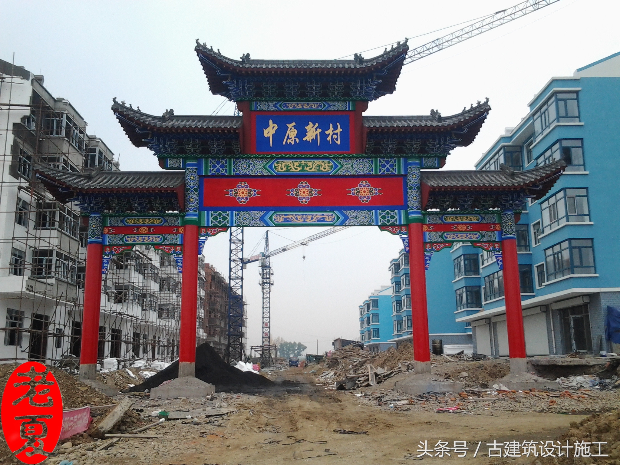 不锈钢仿古门楼牌坊,仿古建筑门楼牌坊