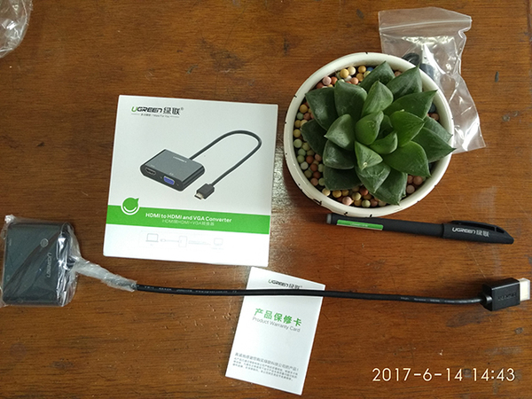 绿联hdmi转vga转换器高清转换头,vgahdmi转换器接口