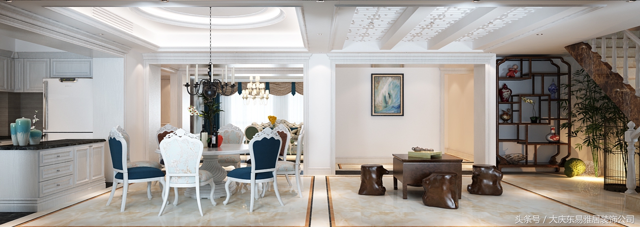 雅居室内设计装饰效果图,大庆东易装修公司