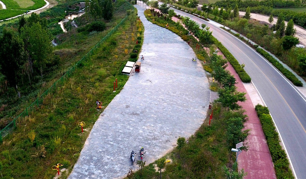咸阳渭河长廊全景,咸阳渭河景观区