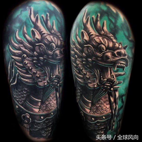 麒麟上云纹身图片大全,麒麟的纹身图案大全