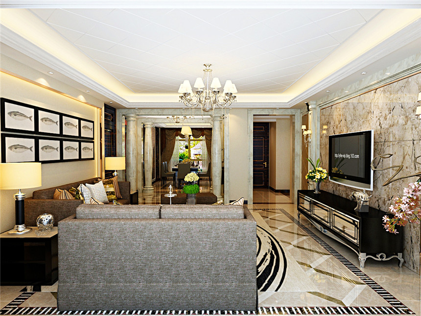 沈阳世茂五里河装修,沈阳方林150平米轻奢装修图