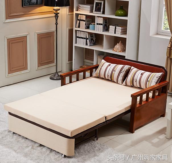 可折叠两用沙发床现代简约实木床,沙发床两用折叠实木床第一名