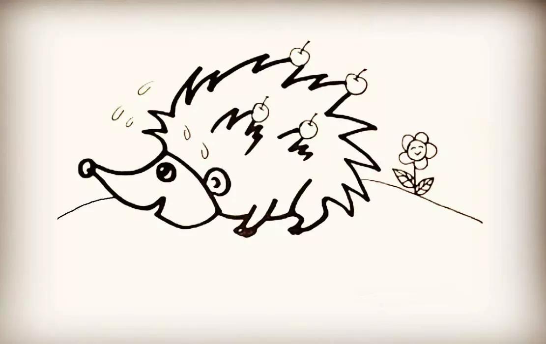 简笔画刺猬索尼克,简笔画刺猬的画法