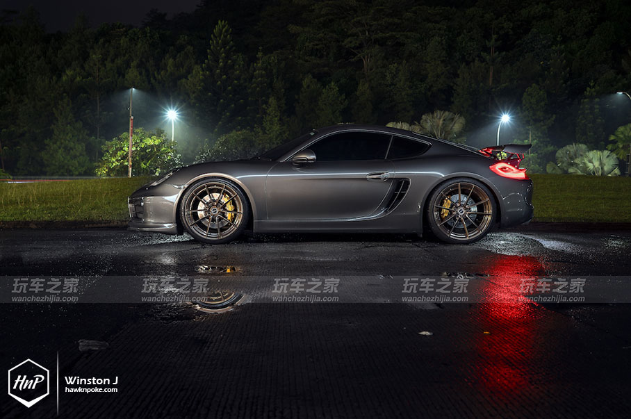 保时捷cayman改装gt4街拍 (保时捷cayman改装22寸轮毂)