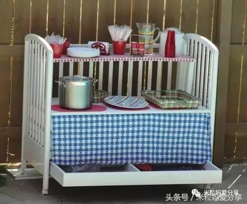 旧婴儿床的12个创意改造,旧婴儿床改成收纳架