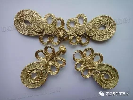 手工盘扣最简单版,用布做盘扣慢动作教程