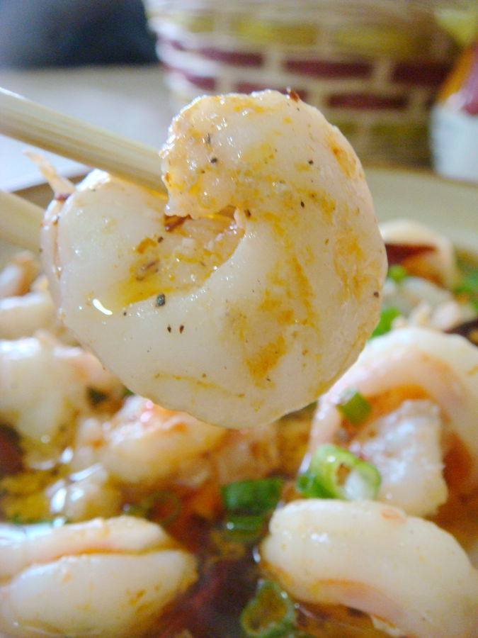 水煮虾球最正宗的做法,芥末水煮虾球
