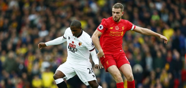 半场：库蒂尼奥破门，利物浦3-0沃特福德