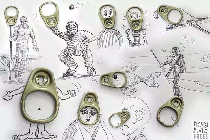 100幅治愈系铅笔小插画,铅笔创意插画