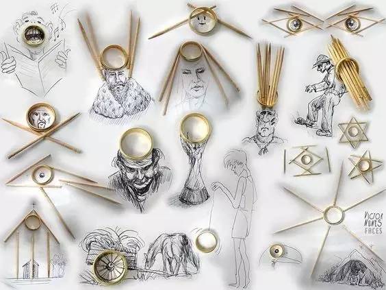 100幅治愈系铅笔小插画,铅笔创意插画