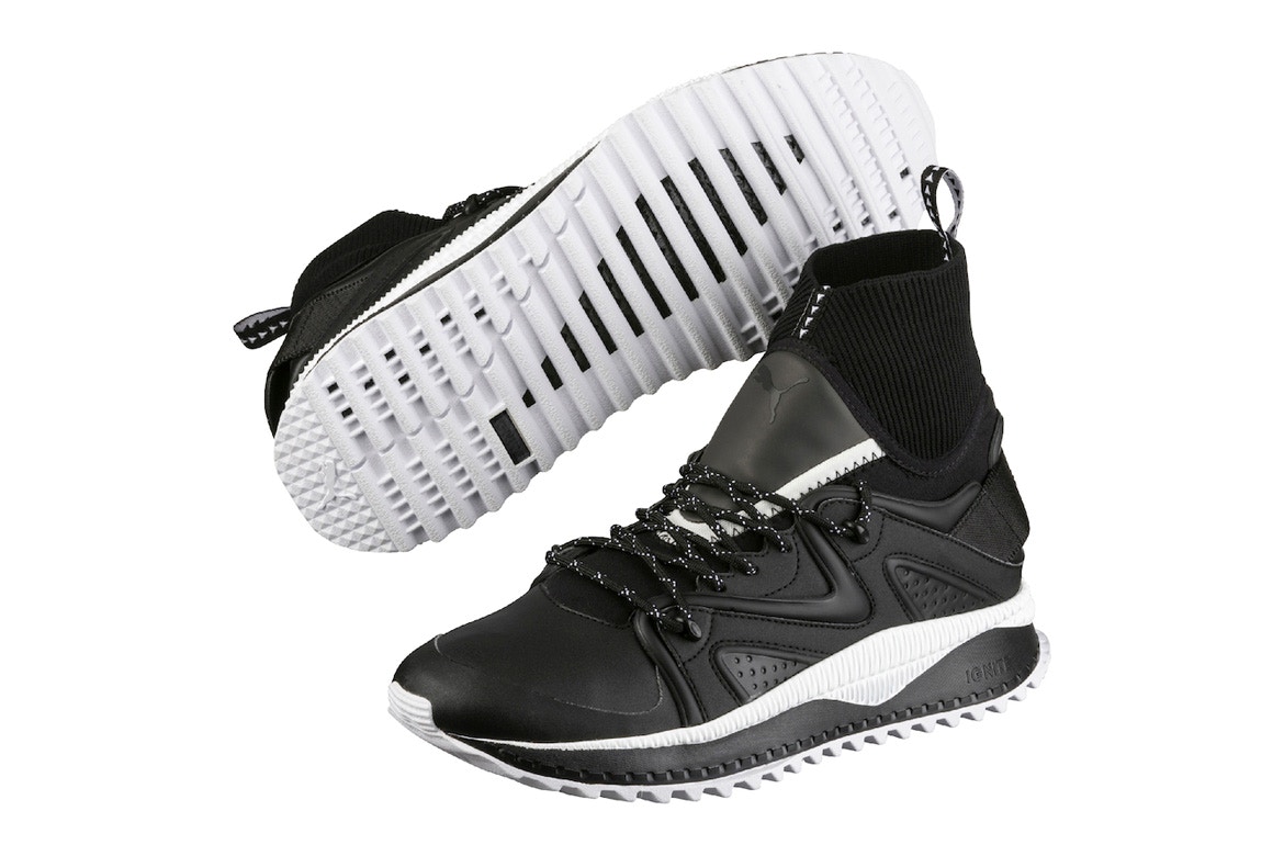 puma经典黑配长袜子,puma经典款配袜子