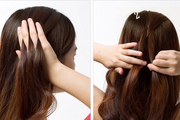 韩式发型扎法慵懒秋冬显脸小,韩式发型扎法步骤教程