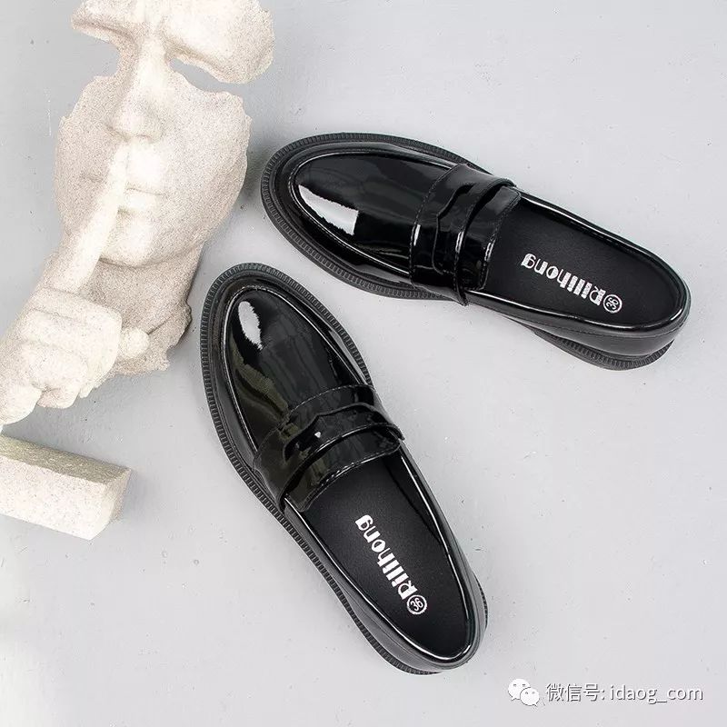 秋季一脚蹬真皮皮鞋,真皮秋季男士皮鞋