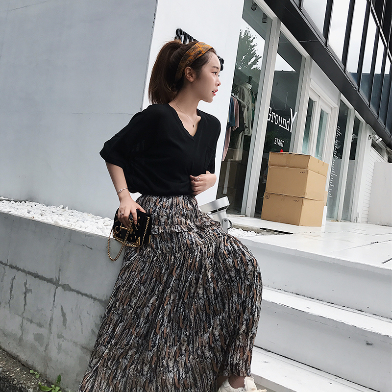 高腰西装荷叶边中长款半身裙大码,高腰金属别针包臀荷叶边半身裙