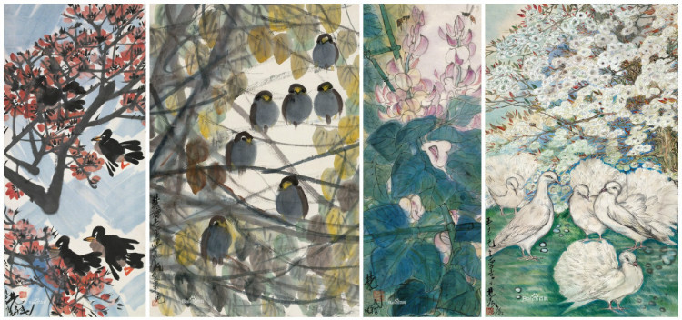 海派花鸟画谁的比较好,海派名家张雄花鸟画