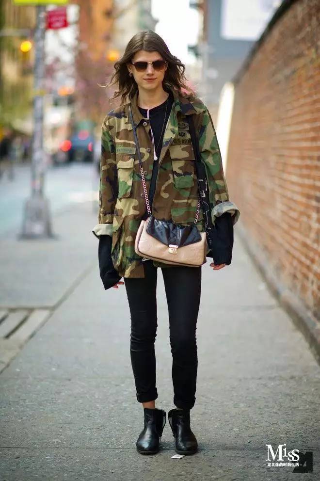 穿搭迷彩元素,迷彩服日常穿搭