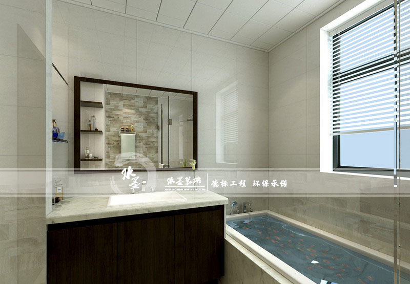 中央花园城装修效果图,芜湖新中式120平米装修风格