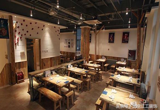 小饭店简洁特色装修效果图,小型餐馆房间装修设计效果图