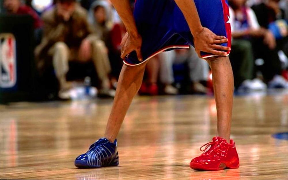 麦迪2004年全明星红蓝鸳鸯鞋,麦迪篮球鞋millennium鸳鸯