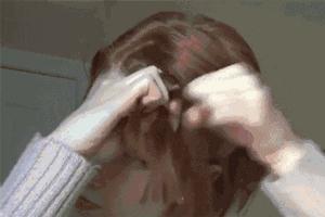 周冬雨短发编发教程图解,斜刘海编发教程图解周冬雨