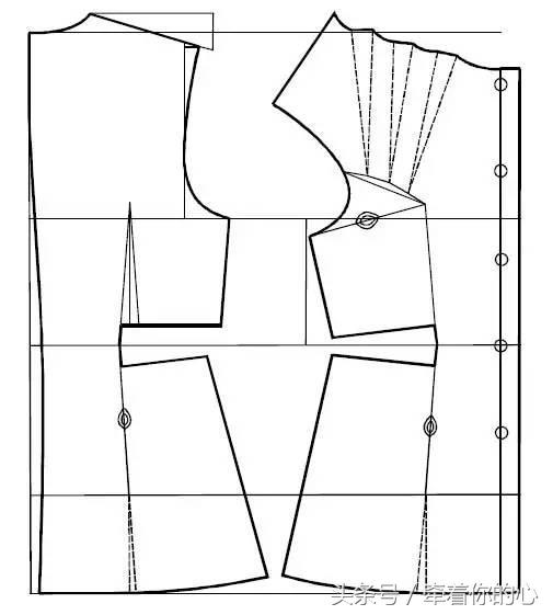 三开身的女西装制版,最简单三开身休闲女式西装裁剪