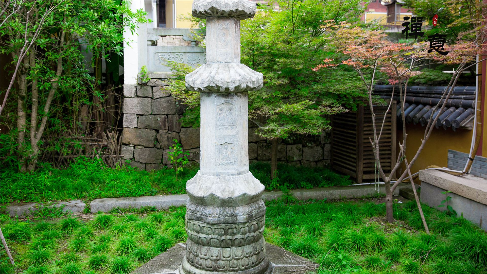 石梁飞瀑高清图,天台山国清寺石梁飞瀑一日游