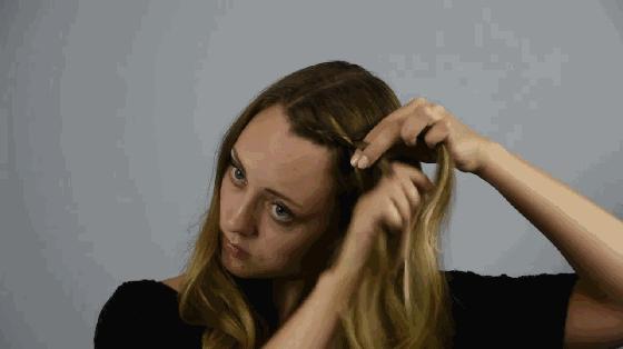 仙女式花环编发,戴头顶花环编发教程图解