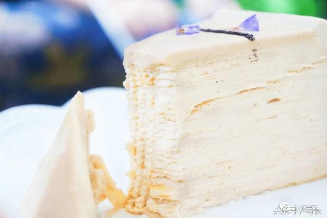 吃七彩千层蛋糕,网红七彩千层蛋糕